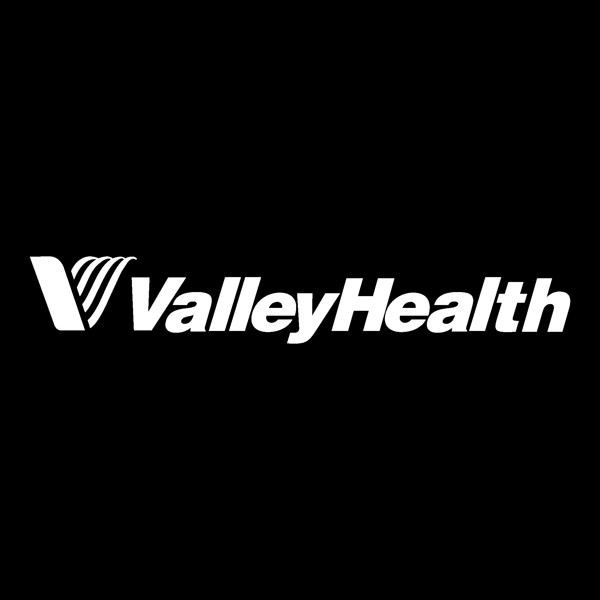 Valley Health White Logo Vector Logo
